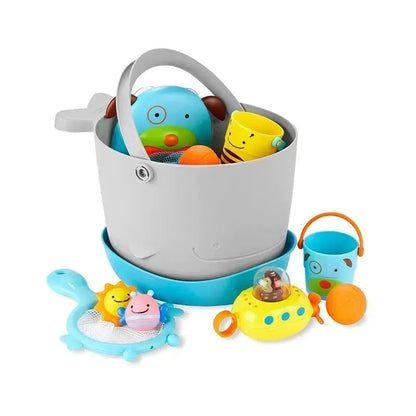 Moby Bath Toy Bucket Gift Set for Endless Fun