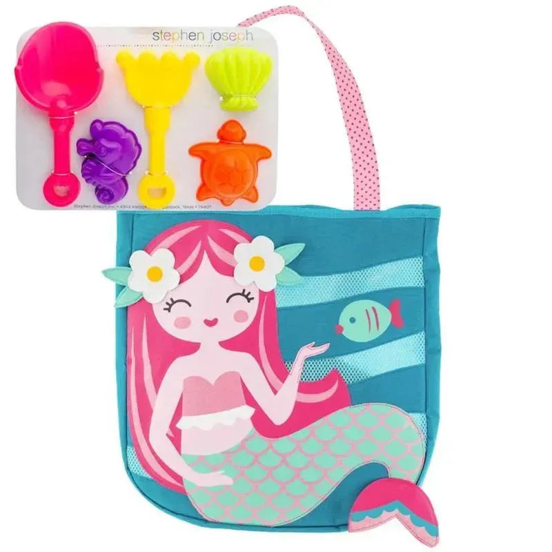 Conjunto de bolsa de playa de sirena y juguete de arena