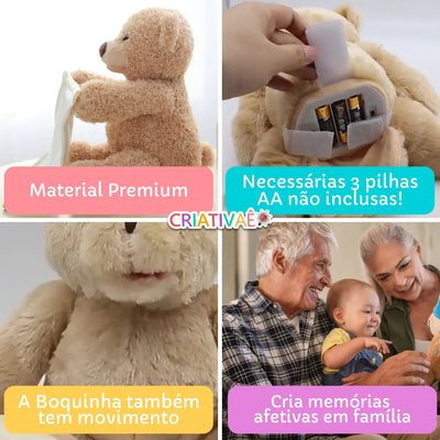 Peekaboo Teddy Criativae - Plush Bear That Plays Peekaboo With Your Baby